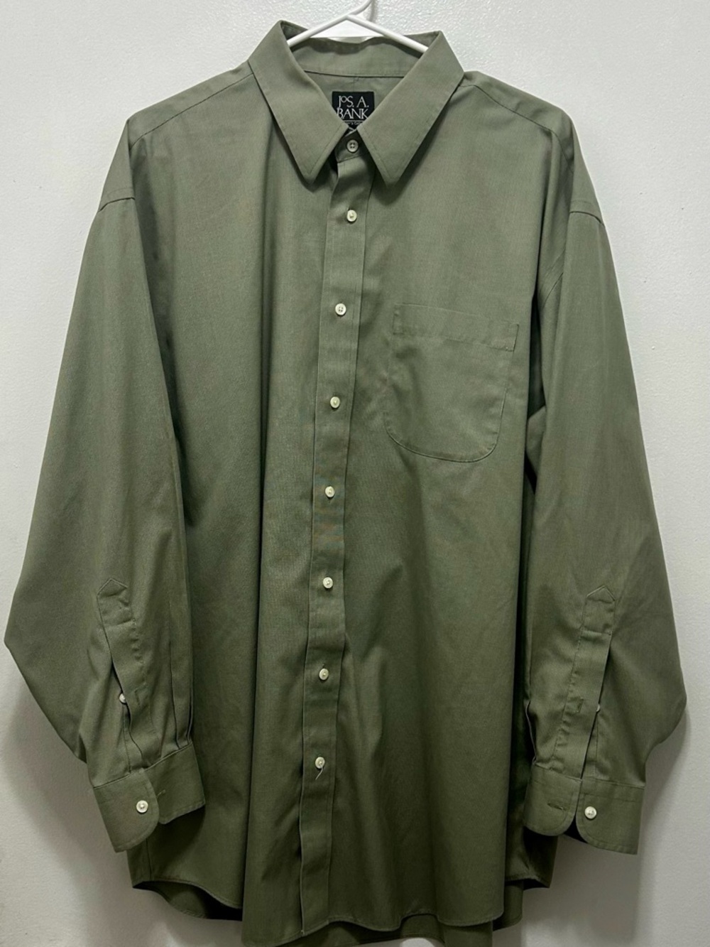 Jos.‎ A. Bank Olive Green Long-Sleeve Dress Shirt